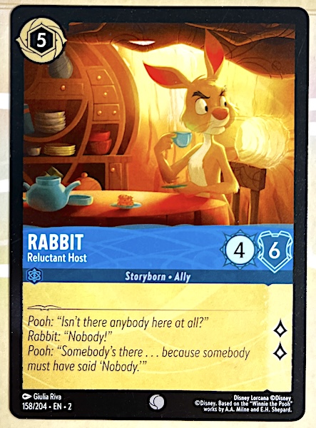 Lorcana card: Rabbit Reluctant Host