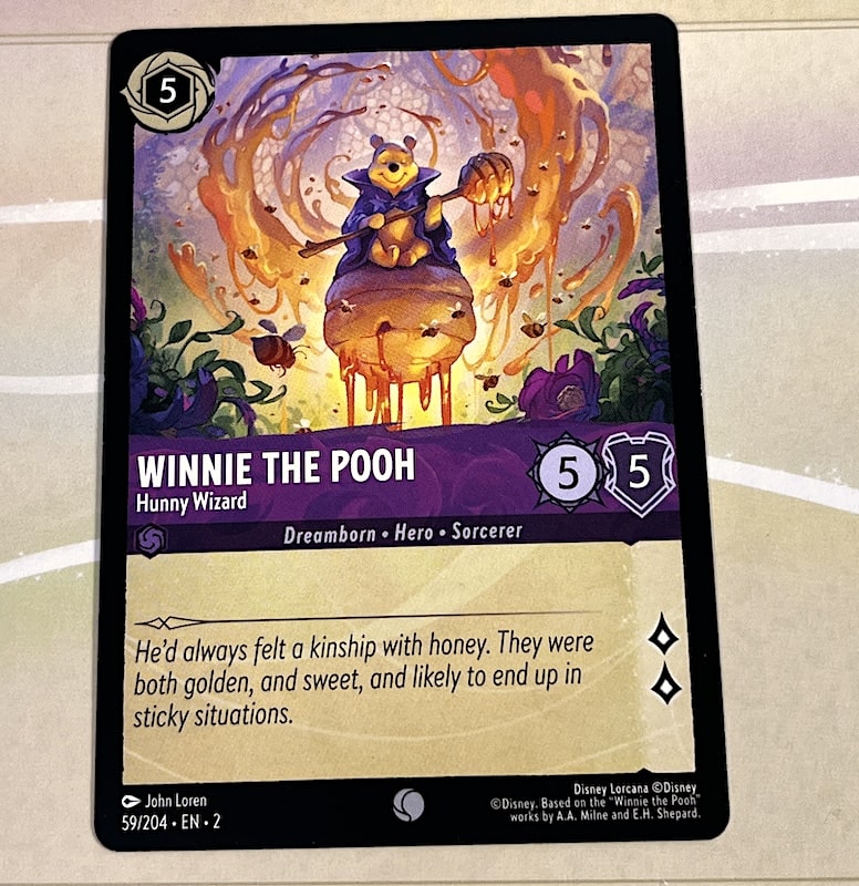 Lorcana card: Winnie the Pooh Hunny Wizard