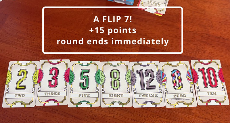 a Flip 7!
+15 points
round ends immediately
