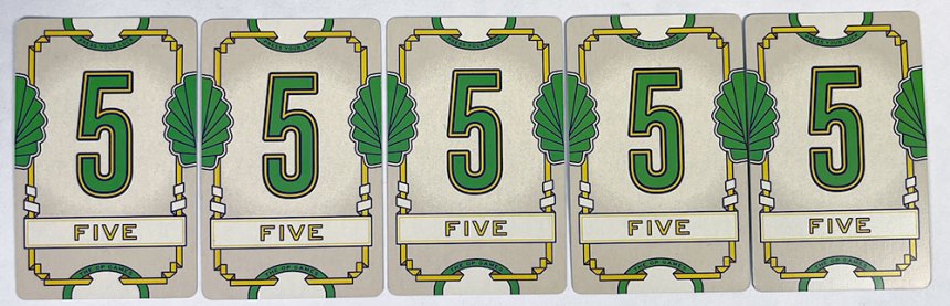 Five 5 cards