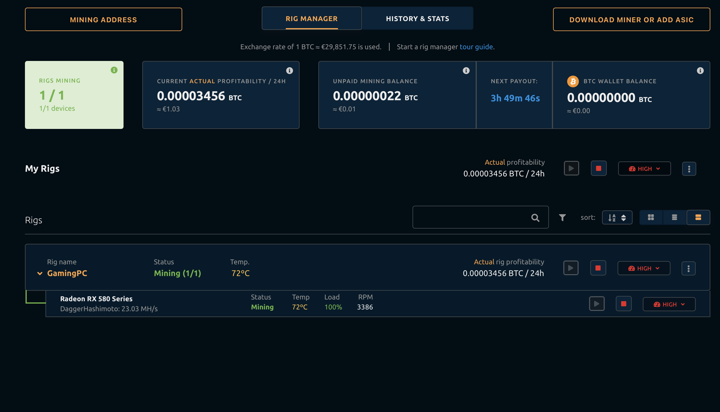 gaming pc bitcoin mining