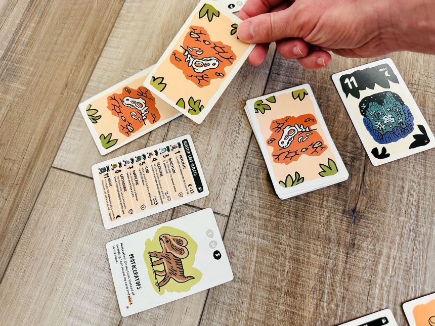 Hand swapping two face down Disaster cards