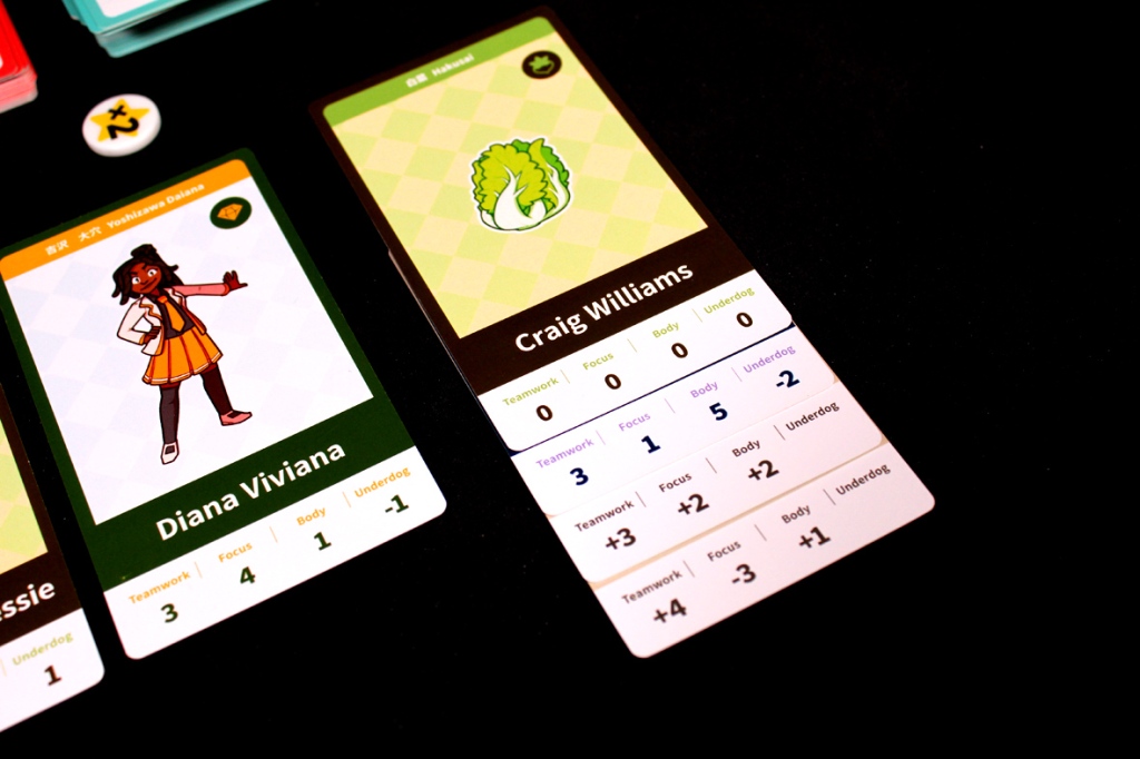 Two character cards from the game Tournament Arc, featuring Diana Viviana and Craig Williams, displayed on a black background.